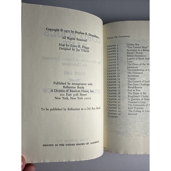 1ST EDITION/ Book Club Edition Stephen R. Donaldson LORD FOUL’S BANE - HCDJ - Picture 10 of 11